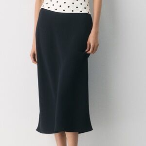 Aritzia Black Devotion Midi Slip Skirt